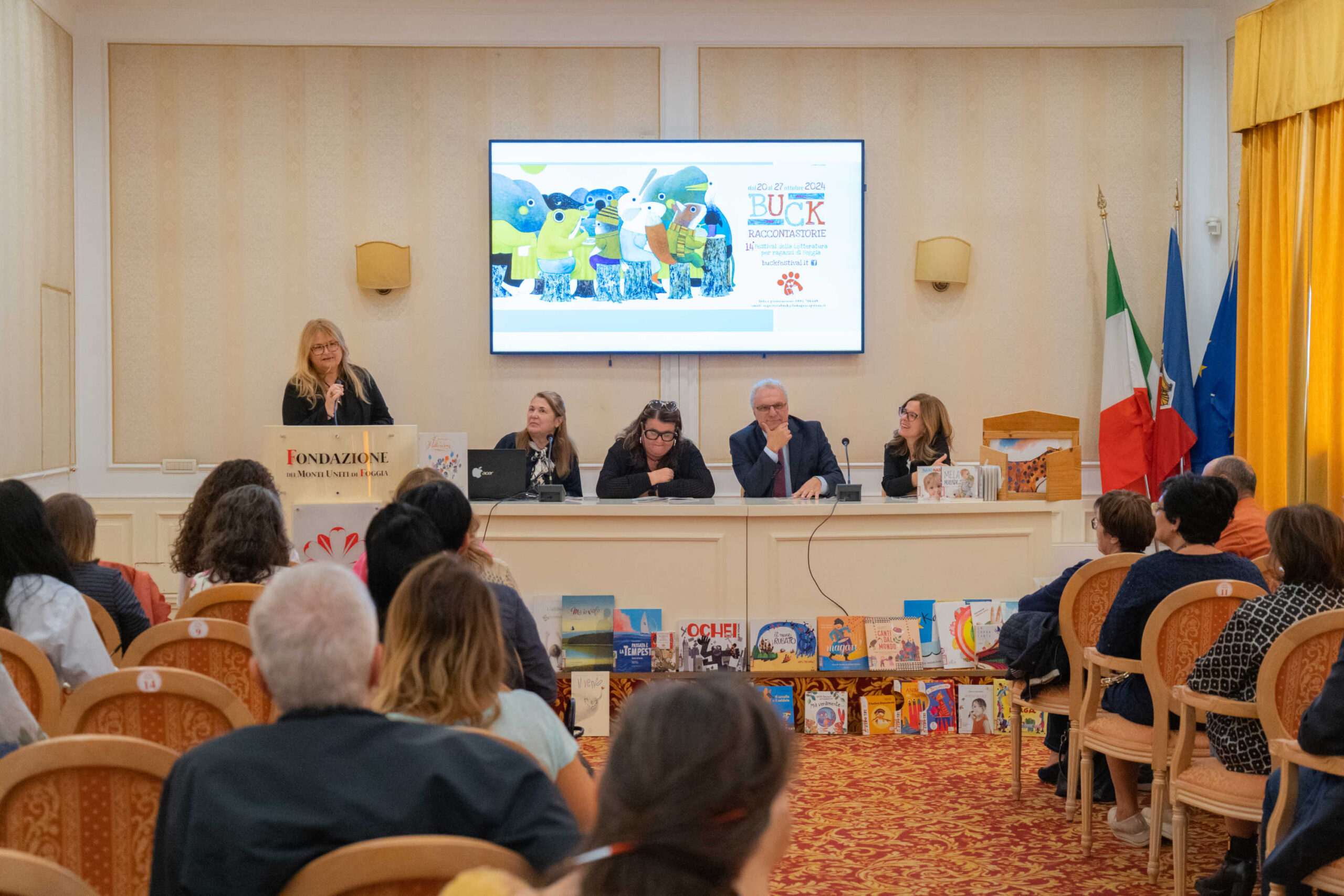 Da sx. Milena Tancredi, Milena Carducci, Maria Aida Episcopo, Aldo Ligustro e Gabriella Berardi1.